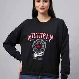 Club York Typography Printed Round Neck Long Sleeves Cotton Terry Pullover Sweatshirt-picture-22