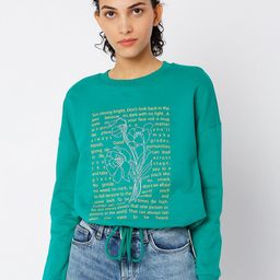 Vero Moda Women Green Printed Cotton Sweatshirt-image-23