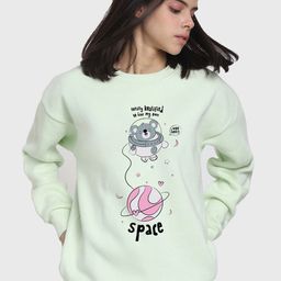Bewakoof Graphic Printed Oversized Fleece Pullover Sweatshirt-image-89