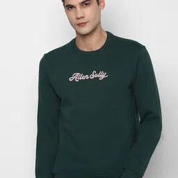 Allen Solly Men Green Printed Cotton Sweatshirt-image-86