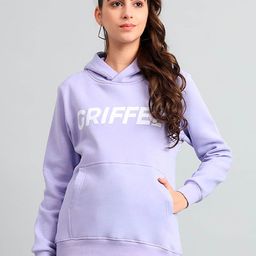 GRIFFEL Typography Printed Hooded Fleece Pullover-picture-32
