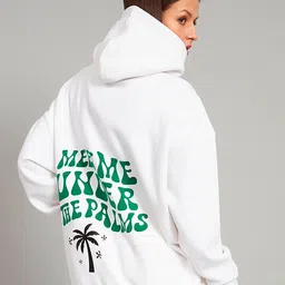 GRIFFEL Typography Printed Hooded Fleece Pullover Sweatshirt-picture-5
