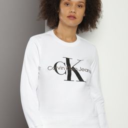Calvin Klein Jeans Typography Printed & Embroidered Pure Cotton Sweatshirt-image-38