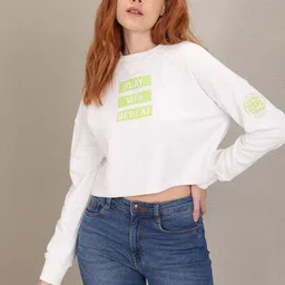 U S Polo Assn Women Women White Printed Sweatshirt-picture-16