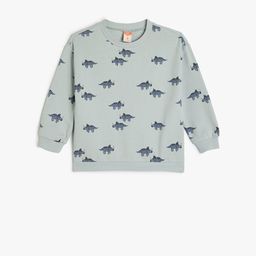 Koton Boys Printed Round Neck Pullover Cotton Sweatshirt-picture-12