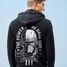Bewakoof Graphic Printed Hooded Neck Long Sleeves Cotton Front Open Sweatshirt-picture-10