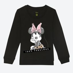 YK Disney Girls Black Minnie Mouse Printed Sweatshirt-image-37