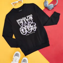 Pantaloons Junior Boys Typography Printed Pullover Cotton Sweatshirt-image-22