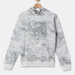 R&B Boys Abstract Printed Hooded Cotton Pullover-34