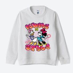 YK Disney Kids Humour and Comic Minnie & Daisy Printed Pullover Sweatshirt-image-63