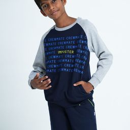 mackly Boys Navy Blue Printed Sweatshirt-image-57