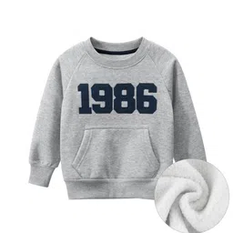 StyleCast Boys Grey Typography Printed Cotton Pullover-image-36