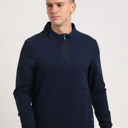 Turtle Mock Collar Long Sleeves Pullover Sweatshirt-image-47