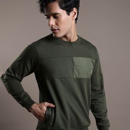 Turtle Round Neck Long Sleeves Cotton Pullover Sweatshirt-picture-35