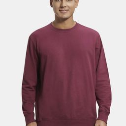 Jockey Men Maroon Solid Cotton Pullover Sweatshirt-image-29