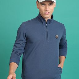 HIGHLANDER Mock Collar Half Zipper Pullover Sweatshirt-picture-16