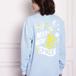 Imsa Moda Typography Printed Fleece Pullover-picture-12