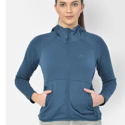 Woodland Women Blue Hooded Sweatshirt-image-97
