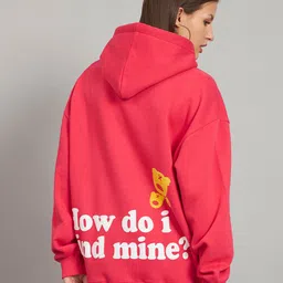GRIFFEL Typography Printed Hooded Fleece Pullover Sweatshirt-picture-16