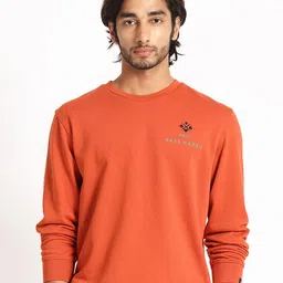 RARE RABBIT Men Cerdon Graphic Print Round Neck Sweatshirt-image-44