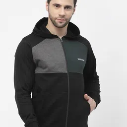 Kalt Plus Size Colourblocked Hooded Sweatshirt-image-75