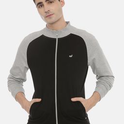3PIN Men Black Colourblocked Sweatshirt-image-87