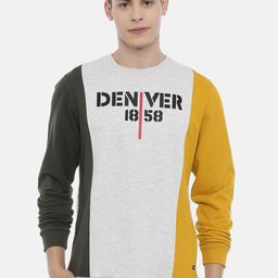 3PIN Men Grey Colourblocked Sweatshirt-image-40