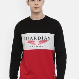 3PIN Men Black Colourblocked Sweatshirt-image-88