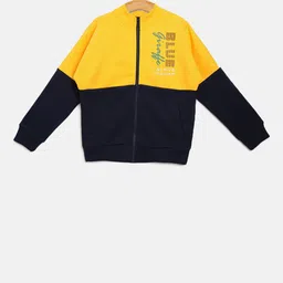 Blue Giraffe Boys Yellow & Black Colourblocked Sweatshirt-image-99