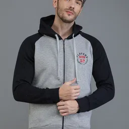 TQS Men Grey Hooded Fleece Sweatshirt-picture-43