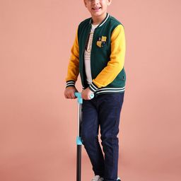 U.S. Polo Assn. Kids Green and Yellow Colourblocked Sweatshirt-image-17