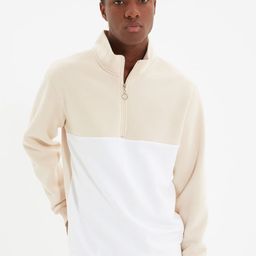 Trendyol Colourblocked Mock Collar Pullover Sweatshirt-picture-3