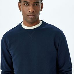 Koton Men Round Neck Sweatshirt-image-90