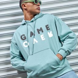 Bewakoof Heavy Duty Typography Printed Hooded Sweatshirt-image-14