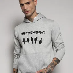 Campus Sutra Graphic Printed Hooded Cotton Pullover-image-49