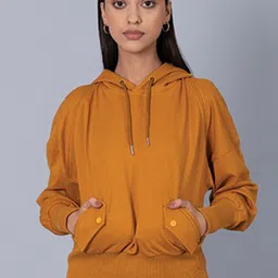 Muvazo Hooded Zip Opening Cotton Fleece Pullover Sweatshirt-image-56