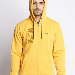 Wildcraft Men Mustard Printed Hooded Sweatshirt-image-36