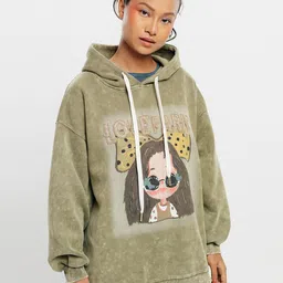 FREAKINS Graphic Printed Hooded Pure Cotton Ribbed Oversized Pullover Sweatshirt-image-59