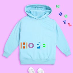 NUSYL Kids Typography Printed Hooded Fleece Sweatshirt-18