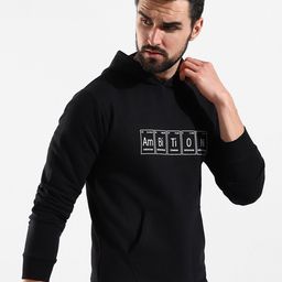 Campus Sutra Men Black Printed Hooded Cotton Sweatshirt-picture-32