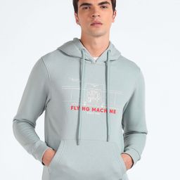 Flying Machine Graphic Printed Hooded Sweatshirt-picture-9