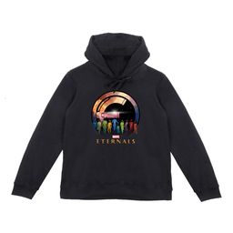 Marvel by Wear Your Mind Kids Black Eternals Printed Hooded Sweatshirt-image-56