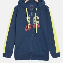 DIXCY SCOTT Slimz Girls Typography Printed Hood Straight Front-Open Hooded Sweatshirt-image-76