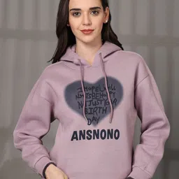 Juelle Women Winterwear Printed Hooded Sweatshirt-image-10