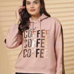 Juelle Women Winterwear Typography Printed Hooded Sweatshirt-picture-22