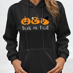 StyleCast Black Graphic Printed Hooded Pullover-image-70
