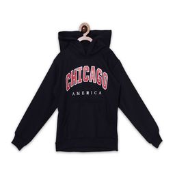 Fashionable Boys Typography Printed Fleece Hooded Pullover Sweatshirt-11