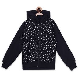 Fashionable Boys Geometric Printed Fleece Hooded Front-Open Sweatshirt-image-53