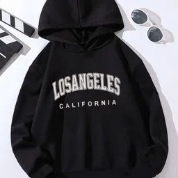 StyleCast Girls Black & White Typography Printed Hooded Pullover-image-21