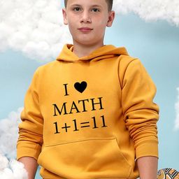 Instafab Boys Typography Printed Hooded Cotton Pullover Sweatshirt-image-68